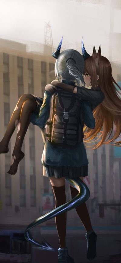 Fond d'écran iPhone Arknights Perfect Couple 4k
