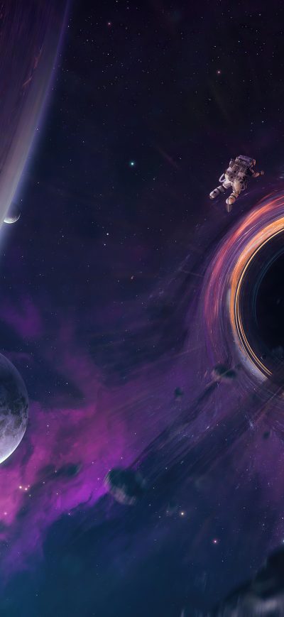 Fond d'écran iPhone Black Hole Space Planet 5k