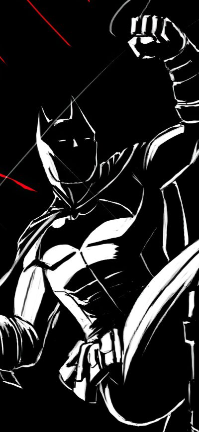 Fond d'écran iPhone Batman Ink Art 4k
