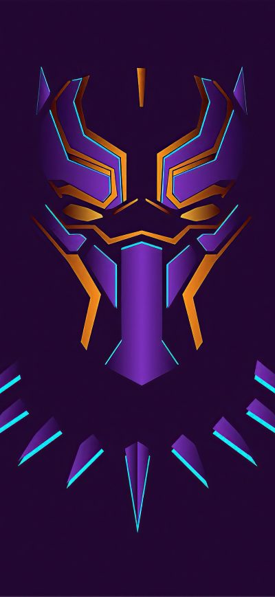 Fond d'écran iPhone Black Panther Minimal Illustration 4k