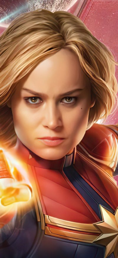 Fond d'écran iPhone Captain Marvel Infinity Saga 5k