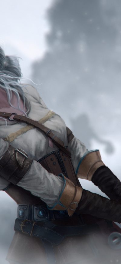 Fond d'écran iPhone Ciri The Witcher 3 Digital Art 4k