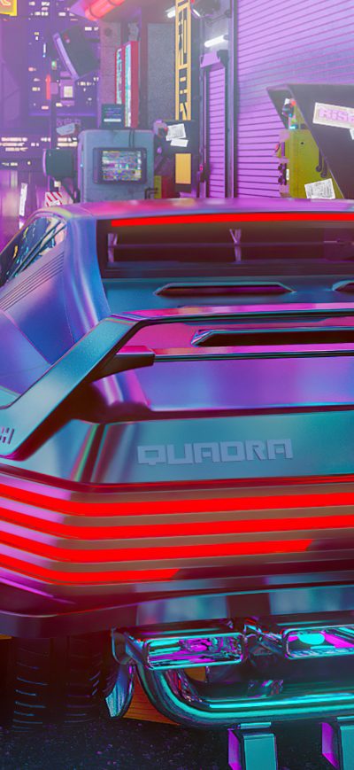 Fond d'écran iPhone Quadra V Tech Cyberpunk 2077 Car 4k