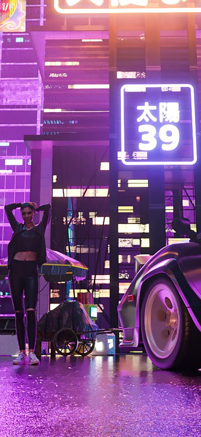 Fond d'écran iPhone Cyberpunk Date 4k