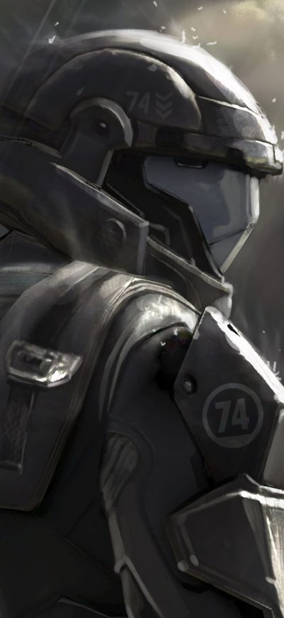 Fond d'écran iPhone Halo Sniper Painting 5k