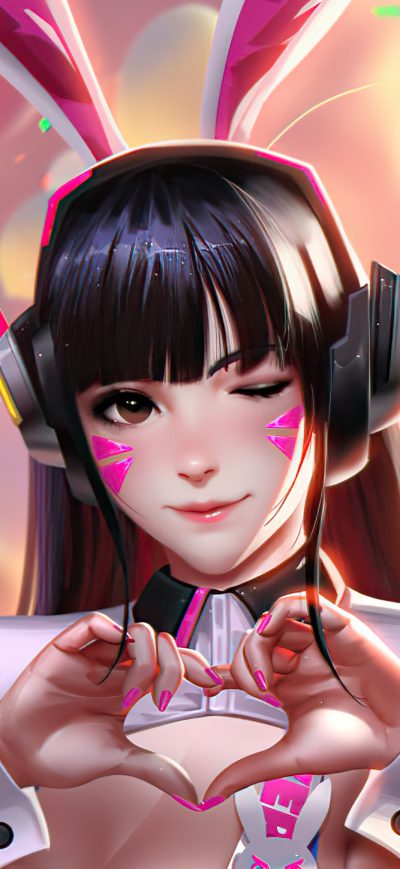 Fond d'écran iPhone Racing Dva Overwatch 4k