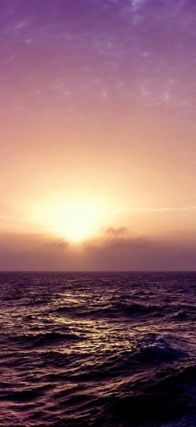 Fond d'écran iPhone Pink Sunset Sea