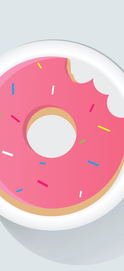 Fond d'écran iPhone Donuts Minimalism 4k
