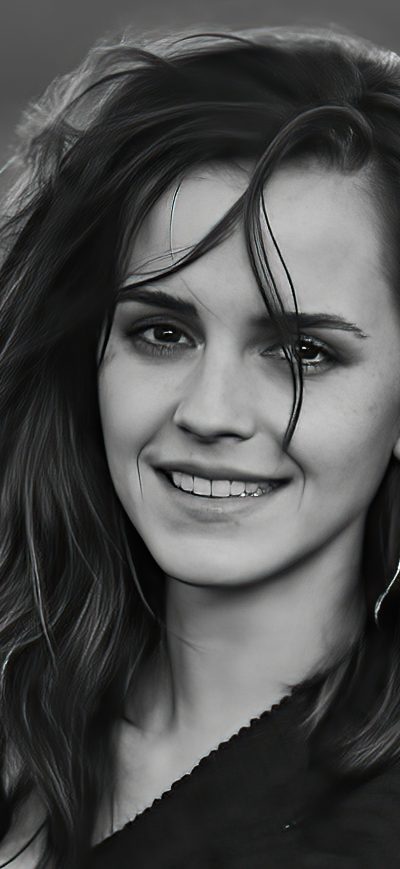 Fond d'écran iPhone Emma Watson Monochrome 5k