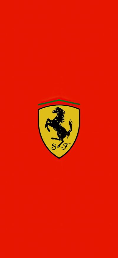 Fond d'écran iPhone Ferrari Minimal Logo 5k