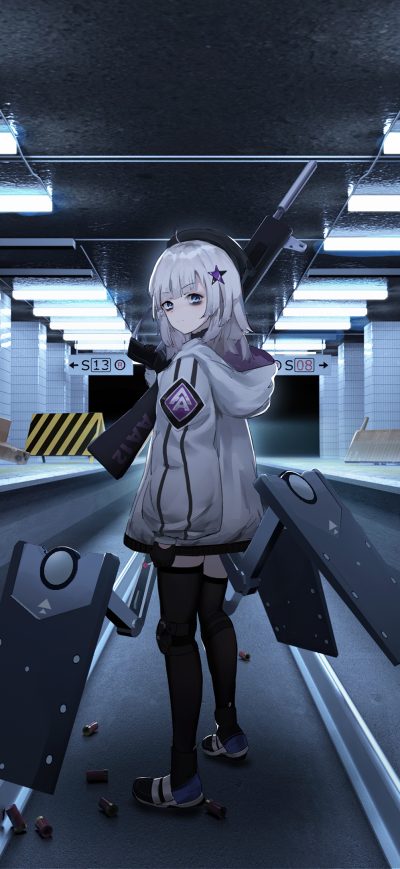 Fond d'écran iPhone Girls Frontline Train Subway 4k