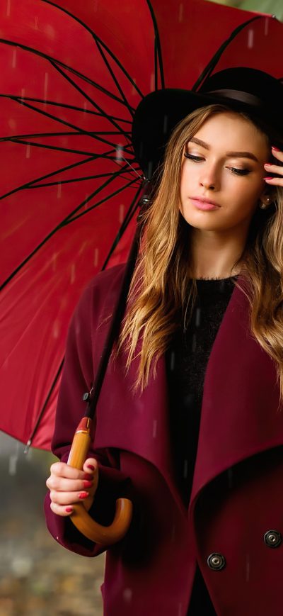 Fond d'écran iPhone Gir With Umbrella 4k