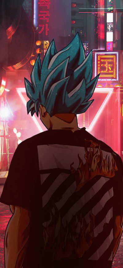 Fond d'écran iPhone Super Saiyajin Blue 5k