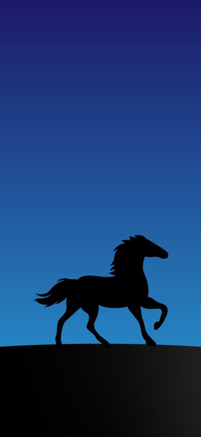 Fond d'écran iPhone Horse Silhouette Minimal 4k