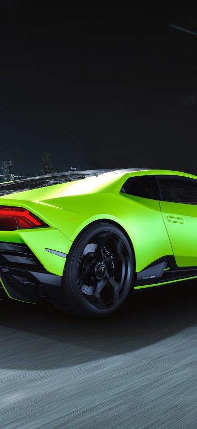 Fond d'écran iPhone Lamborghini Huracan EVO Fluo Capsule Rear 4k