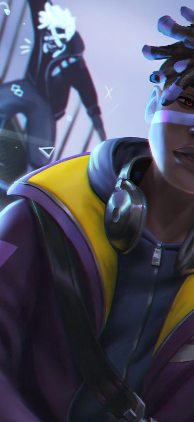 Fond d'écran True Damage Ekko Fanart 4k sur iPhone