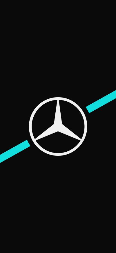 Fond d'écran iPhone Mercedes Logo Dark Minimalism 5k