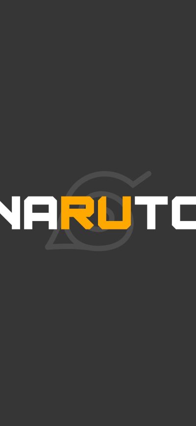 Fond d'écran iPhone Naruto Hidden Village Logo Minimal 5k