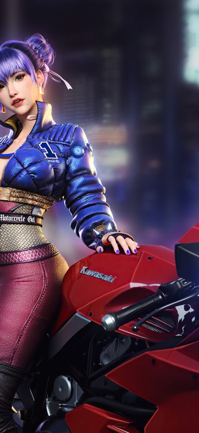 Fond d'écran iPhone Armed Biker Girl Scifi