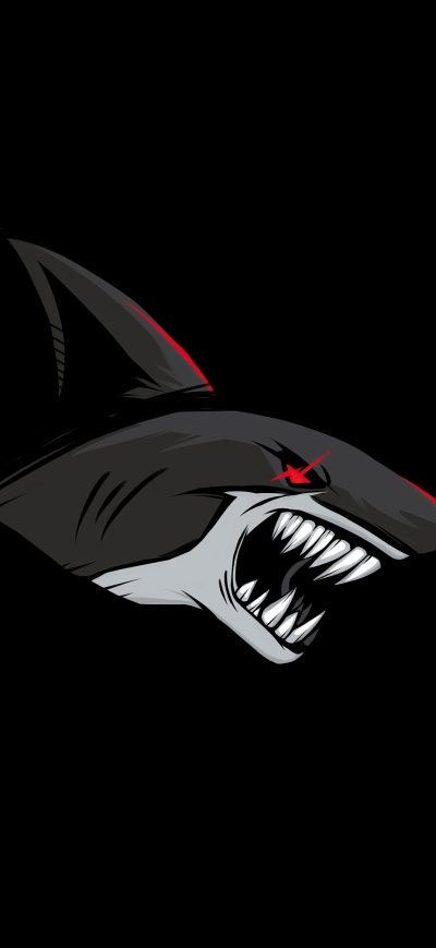 Fond d'écran iPhone Shark Dark 5k