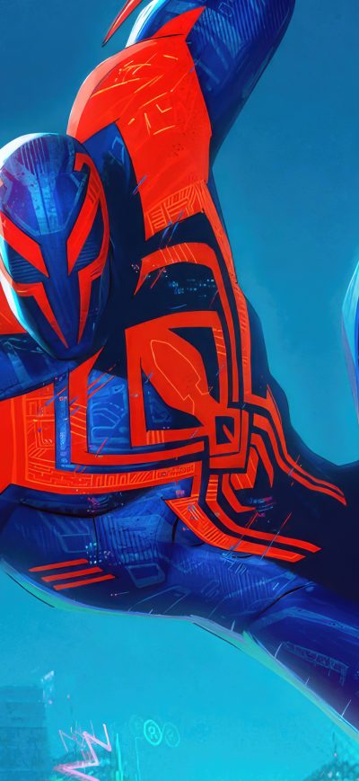 Fond d'écran iPhone Spiderman 2099 In Spiderman Across The Spider Verse 2023 5k