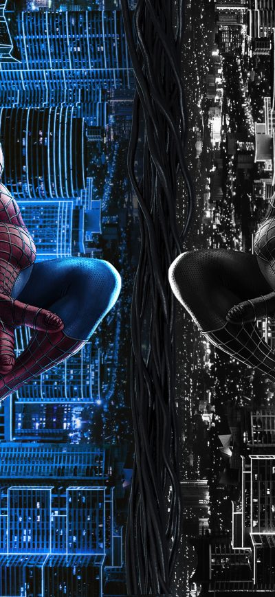 Fond d'écran iPhone The Amazing Spider Man Vs Black Spiderman