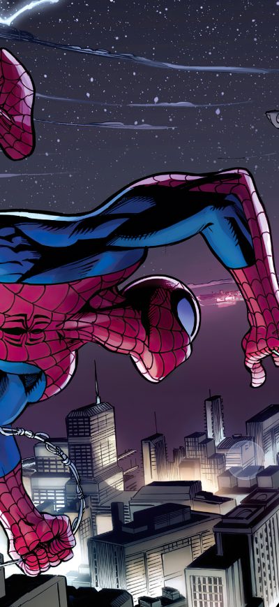 Fond d'écran iPhone Spiderman Hanging Around City 4k