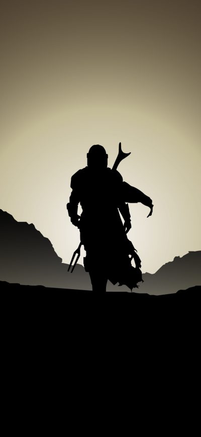 Fond d'écran iPhone The Mandalorian Star Wars Minimal