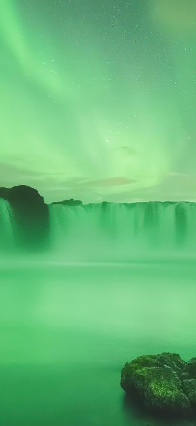 Fond d'écran iPhone Gooafoss Iceland Waterfall 5k