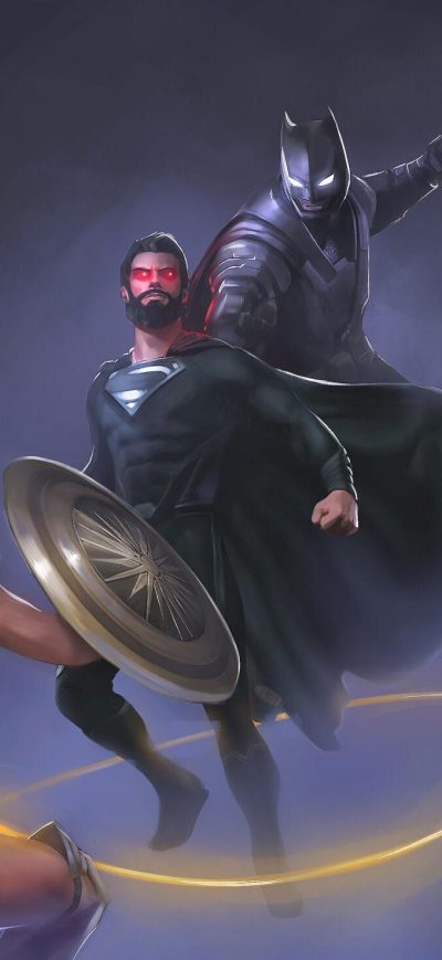 Fond d'écran iPhone Superman Vs Justice League Artwork