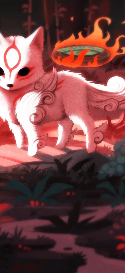 Fond d'écran iPhone Animal Fox Okami