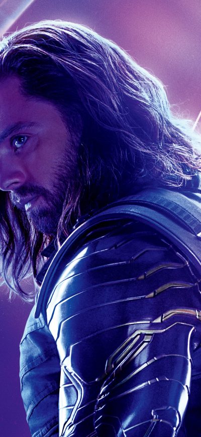 Fond d'écran iPhone Bucky Barnes In Avengers Infinity War 8k Poster