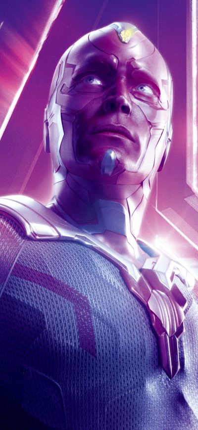 Fond d'écran iPhone Vision In Avengers Infinity War 8k Poster