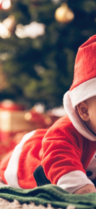 Fond d'écran iPhone Christmas Baby Santa Outfit