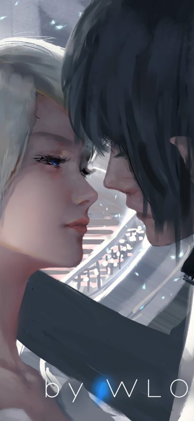 Fond d'écran iPhone LunaFreya and Noctis Artwork By Wlop Final Fantasy