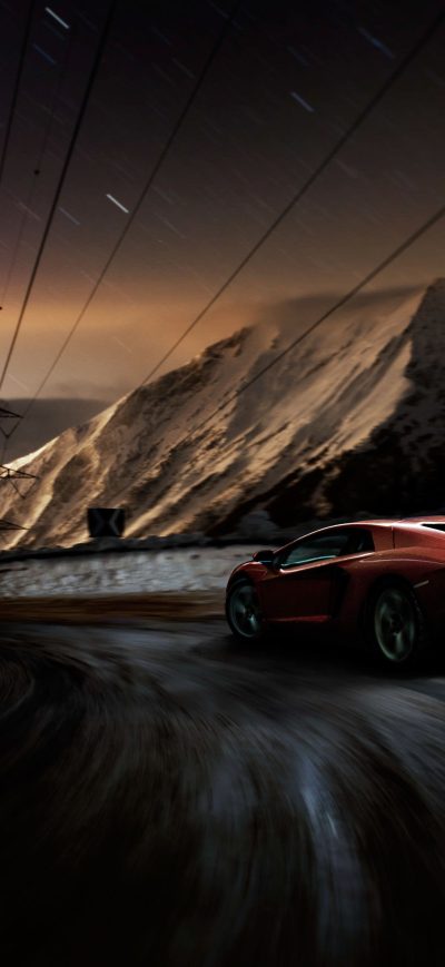 Fond d'écran Lamborghini Aventador LP700 4 2018 sur iPhone