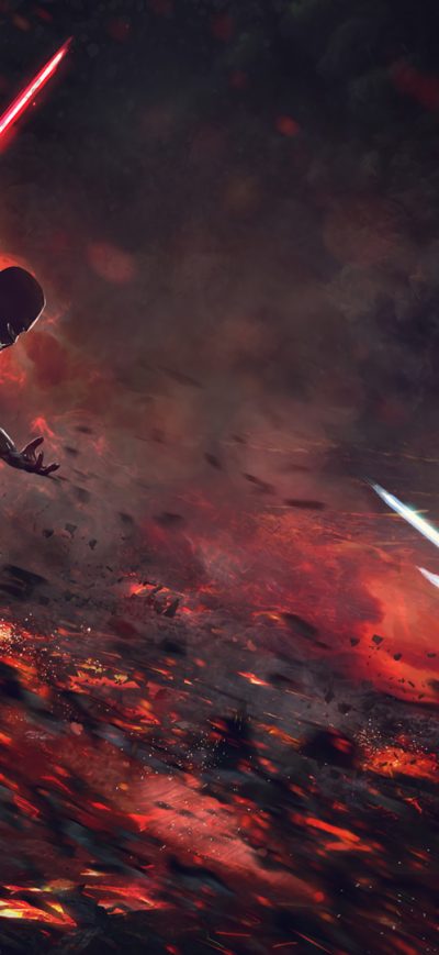 Fond d'écran iPhone Ahsoka Tano Vs Darth Vader