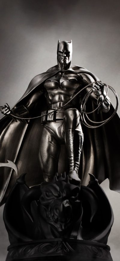 Fond d'écran Batman Statue 5k sur iPhone