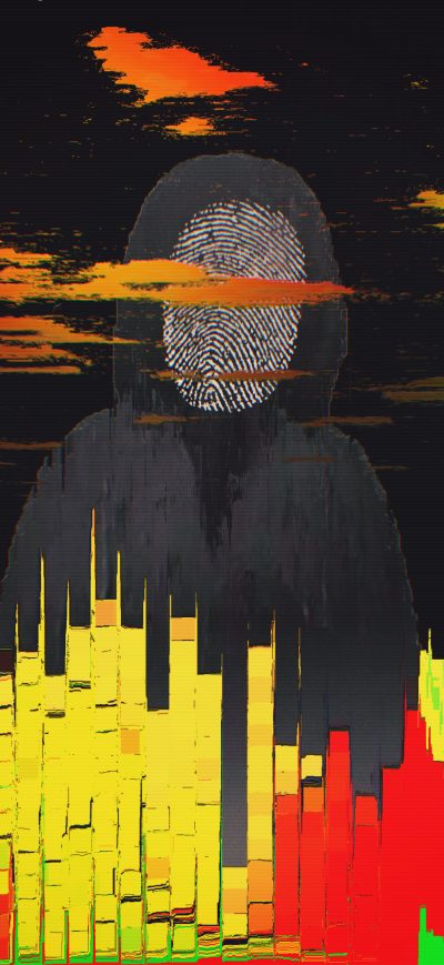 Fond d'écran iPhone Glitch Art Abstract City