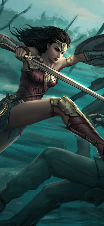 Fond d'écran Wonderwoman Artwork sur iPhone