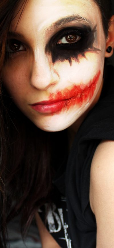 Fond d'écran Joker Girl Makeup 5k sur iPhone