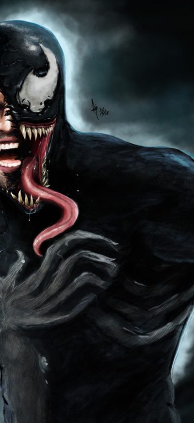 Fond d'écran iPhone Venom Movie Digital Painting