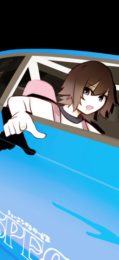 Fond d'écran iPhone Anime Girl With Cars 4k