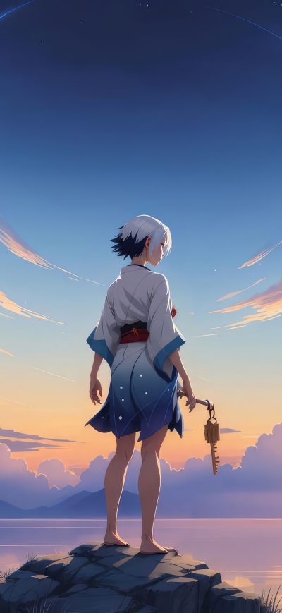 Fond d'écran iPhone Cloudscape Anime Girl