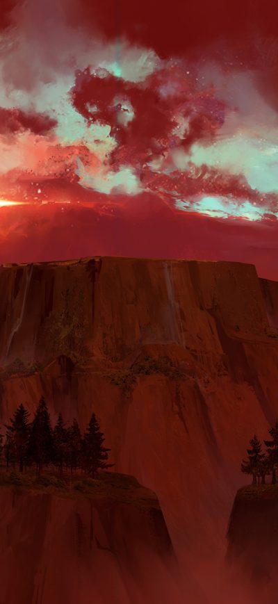 Fond d'écran iPhone Red Night Planet 4k