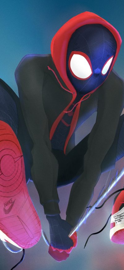 Fond d'écran Spider Verse 4k sur iPhone