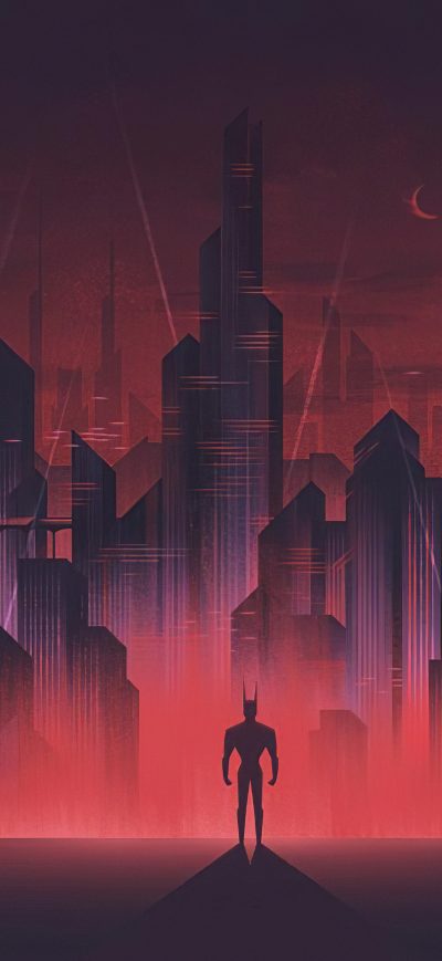 Fond d'écran iPhone Batman Gotham Neon