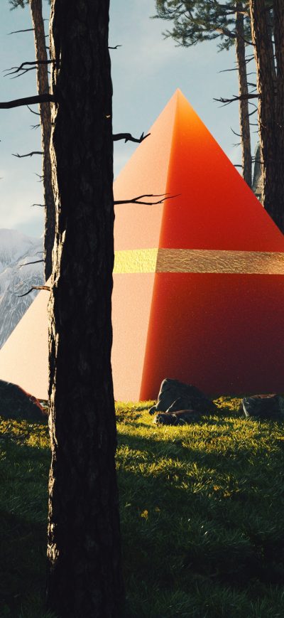 Fond d'écran iPhone Triangle Pyramids In Middle Of Forest