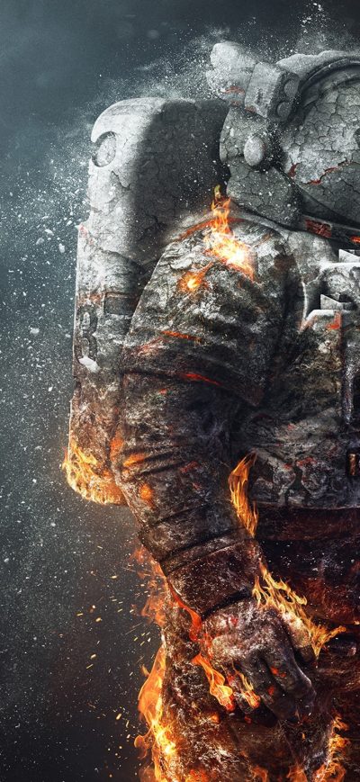 Fond d'écran iPhone Astronaut Fire Scifi