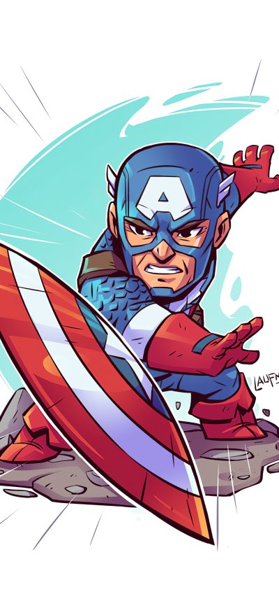 Fond d'écran iPhone Captain America Minimalism 4k